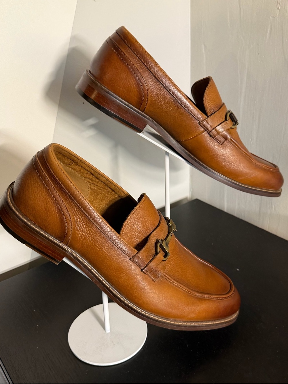 Aldo “SCHERGERFLEX” Cognac Brown Leather Bit Loafers